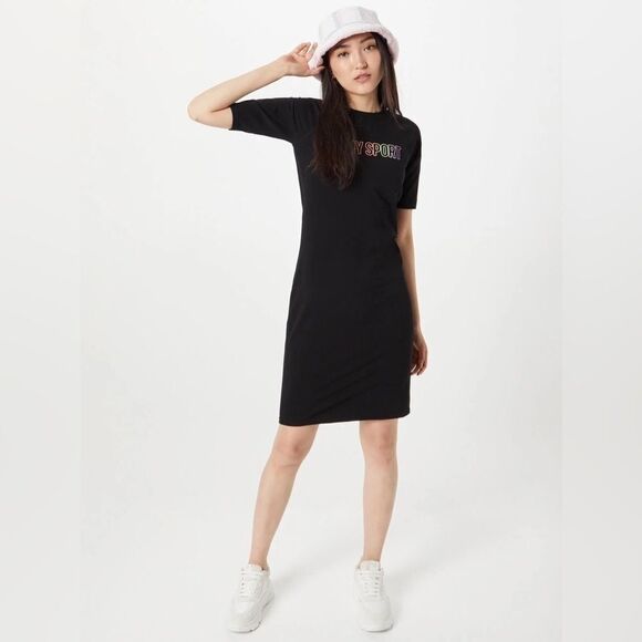 DKNY Sport Womens Ombre Logo Dress Black Size Small NWTs - Picture 8 of 16